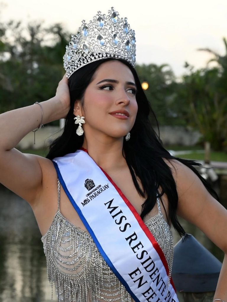 Nuestra Miss Residente Paraguaya en EE.UU., Athenas Jungbluth, no se hizo indiferente a los Juegos Panamericanos Junior